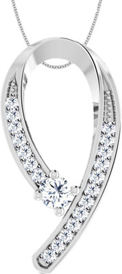 40% OFF on Jacknjewel Jimena Studded 14K White Gold Plated 14K Diamond Gold Pendant