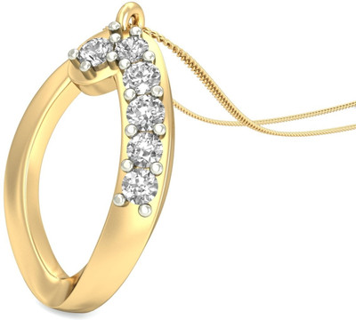 WearYourShine by PCJ The Initial O Diamond 18K Diamond Gold Pendant