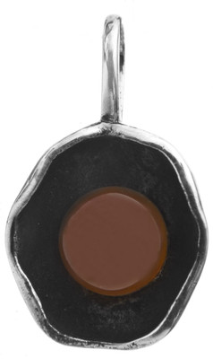 Exotic India In Oyster Carnelian Sterling Silver Pendant