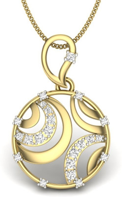 KuberBox Anahitaa 18K Diamond Yellow Gold Pendant