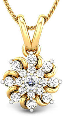 20% OFF on Candere Sparkling Diamond Rhodium Plated 14K Yellow Gold Pendant