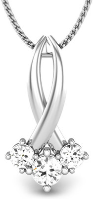 20% OFF on Candere Peal Diamond Rhodium Plated 14K White Gold Pendant