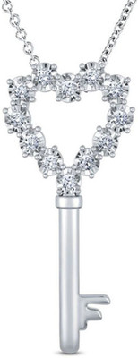 40% OFF on Jacknjewel Hallmark Certified 14K White Gold Plated 14K Diamond Gold Pendant