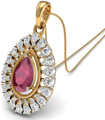 25% OFF on WearYourShine by PCJ The Mehwish Diamond 18K Diamond, Ruby Yellow Gold Pendant