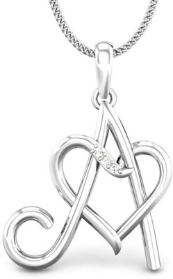 20% OFF on Candere A Love Rhodium Plated 14K Diamond White Gold Pendant