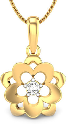 19% OFF on Candere Star Gazer Diamond Rhodium Plated 14K Yellow Gold Pendant