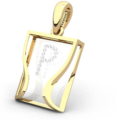 20% OFF on Candere The Initial P 18K Diamond Yellow Gold Pendant