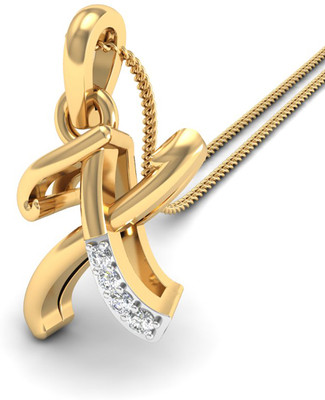 WearYourShine by PCJ The Initial X Diamond 18K Diamond Gold Pendant