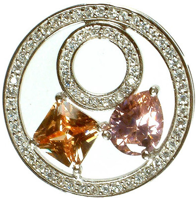 Exotic India Splendor Zircon Sterling Silver Pendant