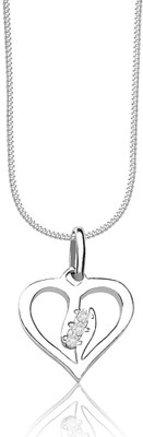 24% OFF on Taraash Heart Sterling Silver Plated Cubic Zirconia Sterling Silver Pendant 24% OFF on Taraash Heart Sterling Silver Plated Cubic Zirconia Sterling Silver Pendant
