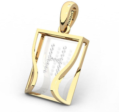 20% OFF on Candere The Initial H 18K Diamond Yellow Gold Pendant