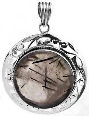 Exotic India Designer Quartz Sterling Silver Pendant