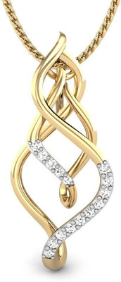 19% OFF on Candere Sterling Diva Rhodium Plated Yellow Gold Pendant