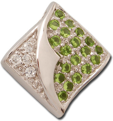 32% OFF on Exxotic Jewelz Contemporary Rhodium Plated Silver Pendant