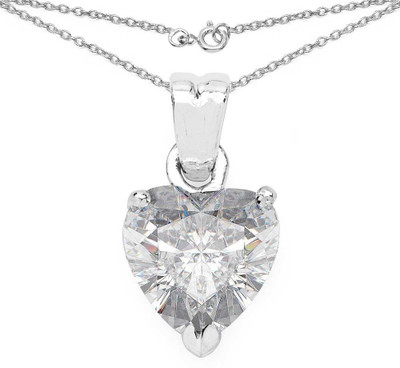 66% OFF on BridalMe Heart Shape Rhodium Plated Cubic Zirconia Sterling Silver Pendant 66% OFF on BridalMe Heart Shape Rhodium Plated Cubic Zirconia Sterling Silver Pendant