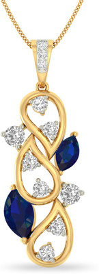 WearYourShine by PCJ The Vernica 18K Diamond, Sapphire Gold Pendant