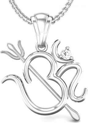 19% OFF on Candere Shiv Om 18K Diamond White Gold Pendant