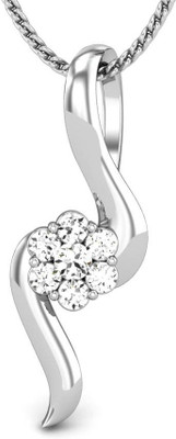 19% OFF on Candere Shining Star Diamond Rhodium Plated 18K White Gold Pendant