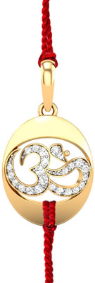 Candere Netra Om Diamond Rhodium Plated 14K Yellow Gold Pendant Candere Netra Om Diamond Rhodium Plated 14K Yellow Gold Pendant