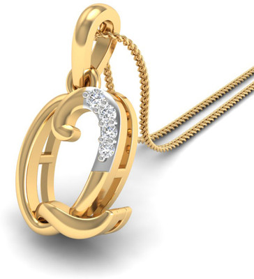 WearYourShine by PCJ The Initial Q Diamond 18K Diamond Gold Pendant