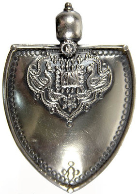 Exotic India Medieval Emblem Sterling Silver Pendant