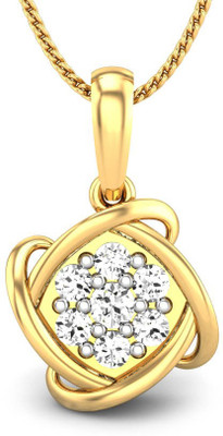 20% OFF on Candere Rewind Star Diamond Rhodium Plated 14K Yellow Gold Pendant
