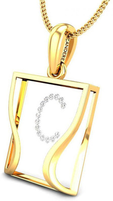 20% OFF on Candere The Initial C 18K Diamond Yellow Gold Pendant