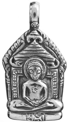 Exotic India Jain Tirthankara Mahavira Sterling Silver Pendant