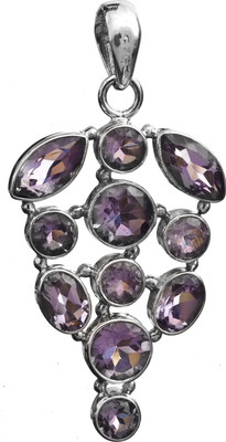 Exotic India Faceted Amethyst Sterling Silver Pendant Exotic India Faceted Amethyst Sterling Silver Pendant