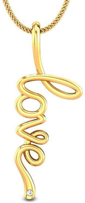 20% OFF on Candere Sylvie Rhodium Plated 18K Diamond Yellow Gold Pendant