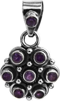 Exotic India Faceted Amethyst Sterling Silver Pendant Exotic India Faceted Amethyst Sterling Silver Pendant