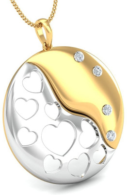 20% OFF on Aurobliss.com Yin & Yang Love 18K Yellow Gold Plated Cubic Zirconia Yellow Gold Pendant