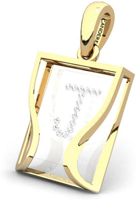 20% OFF on Candere The Initial J 18K Diamond Yellow Gold Pendant