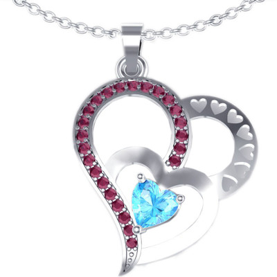 72% OFF on Suvarnadeep Rossy Rhodium Plated Sterling Silver Pendant