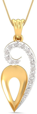25% OFF on KuberBox Elusively Clustered 18K Diamond Yellow Gold Pendant
