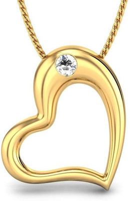 20% OFF on Candere Heather Rhodium Plated Yellow Gold Pendant