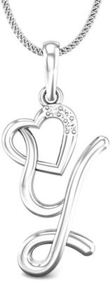 19% OFF on Candere Y Love Rhodium Plated 18K Diamond White Gold Pendant