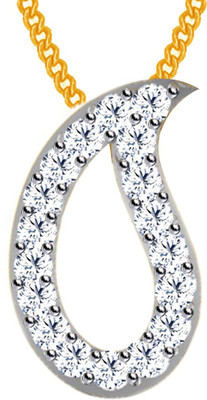 40% OFF on Jacknjewel Tender Artistic 14K White Gold Plated 14K Diamond Gold Pendant