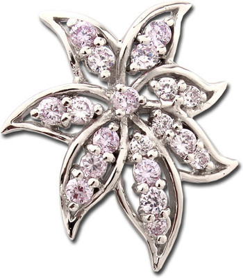 30% OFF on Exxotic Jewelz Floral Rhodium Plated Silver Pendant