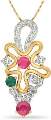 20% OFF on WearYourShine by PCJ The Talveen 18K Diamond, Ruby, Emerald Gold Pendant