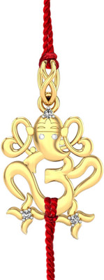 20% OFF on Candere Gajanan Diamond Rhodium Plated 14K Yellow Gold Pendant