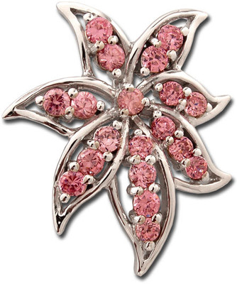 30% OFF on Exxotic Jewelz Floral Rhodium Plated Silver Pendant