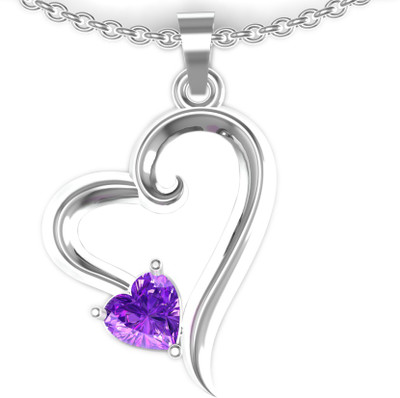 Suvarnadeep Rose Rhodium Plated Zircon Sterling Silver Pendant Suvarnadeep Rose Rhodium Plated Zircon Sterling Silver Pendant