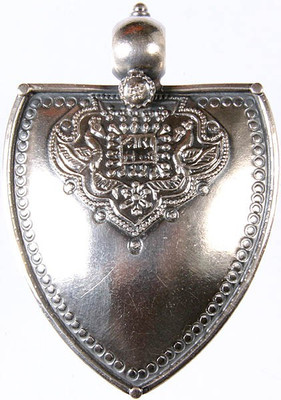 Exotic India Medieval Emblem Sterling Silver Pendant