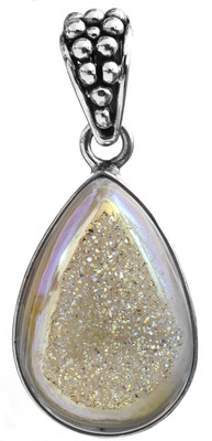 Exotic India Druzy Sterling Silver Pendant