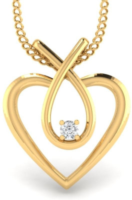 35% OFF on Bright Fashion Valentine Collection 18K Yellow Gold Plated Sterling Silver Pendant