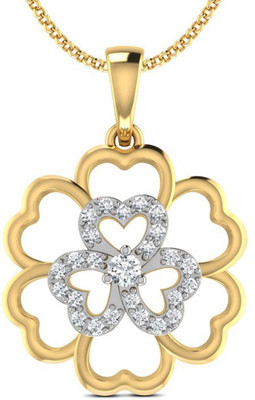 40% OFF on Jacknjewel Hallmark Certified 14K Yellow Gold Plated 14K Diamond Gold Pendant