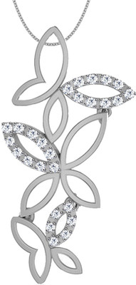 40% OFF on Jacknjewel Twinling Butterfly 14K White Gold Plated 14K Diamond Gold Pendant