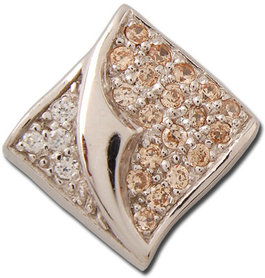 39% OFF on Exxotic Jewelz Contemporary Rhodium Plated Silver Pendant