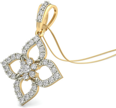 WearYourShine by PCJ The Ashilla Yellow Gold Plated 18K Diamond Gold Pendant